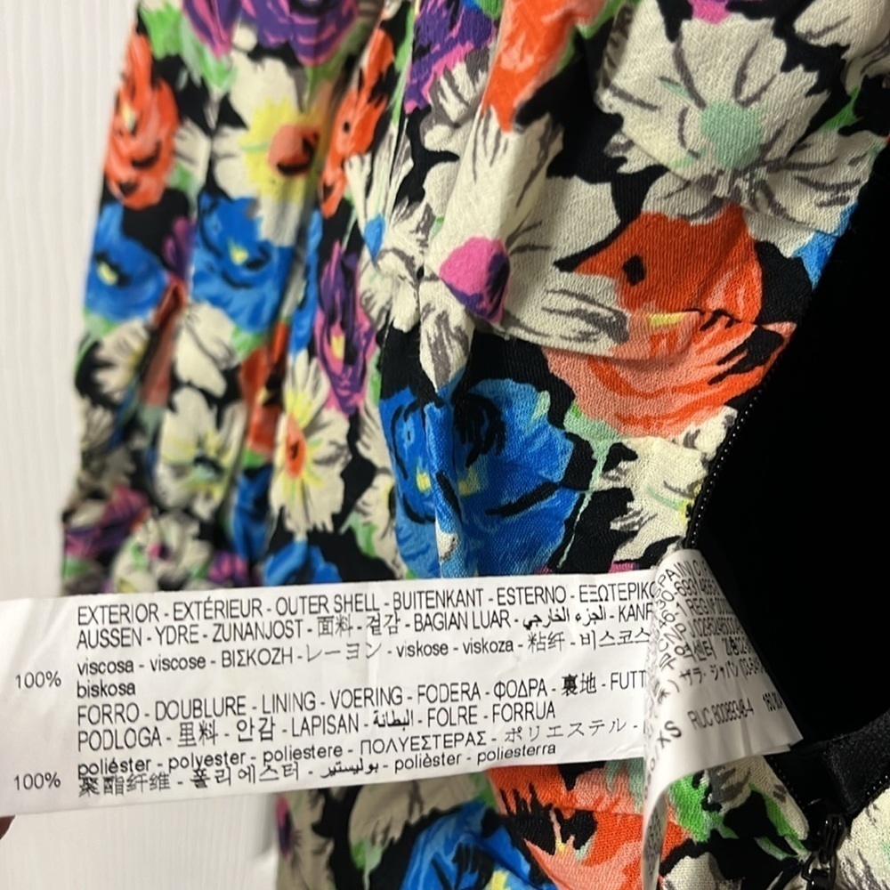 ⭐️ NWOT- Zara floral print long-sleeve mini dress- size XS - Picture 8 of 11